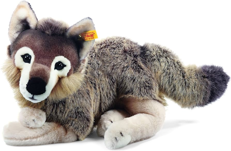 Amazon.com: Steiff Snorry Dangling Wolf, Grey/Brown : Toys & Games