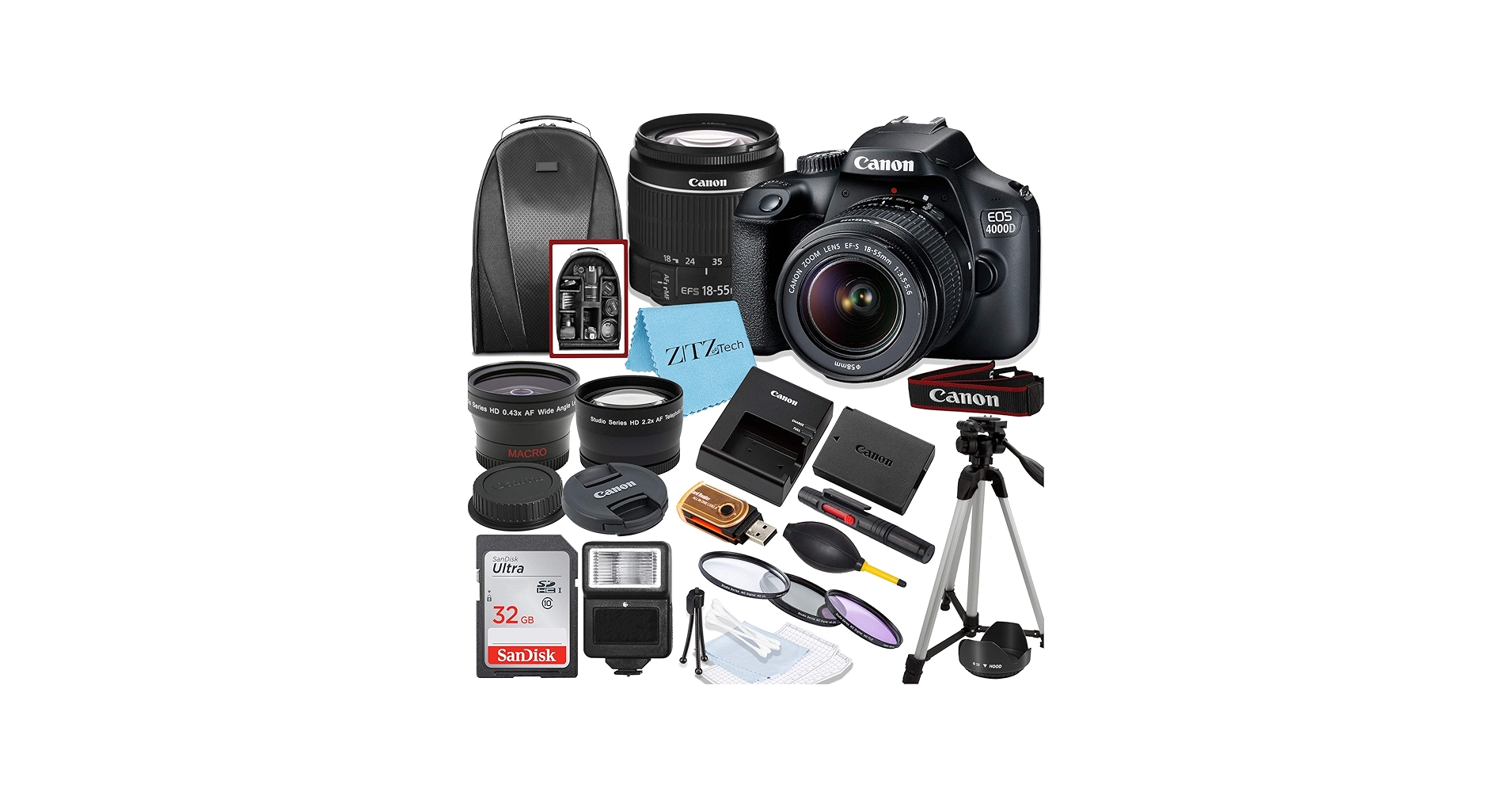 Amazon.com : Canon EOS T100/4000D DSLR Camera with EF-S 18-55mm
