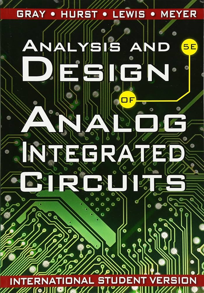Analysis and Design of Analog Integrated Circuits, International