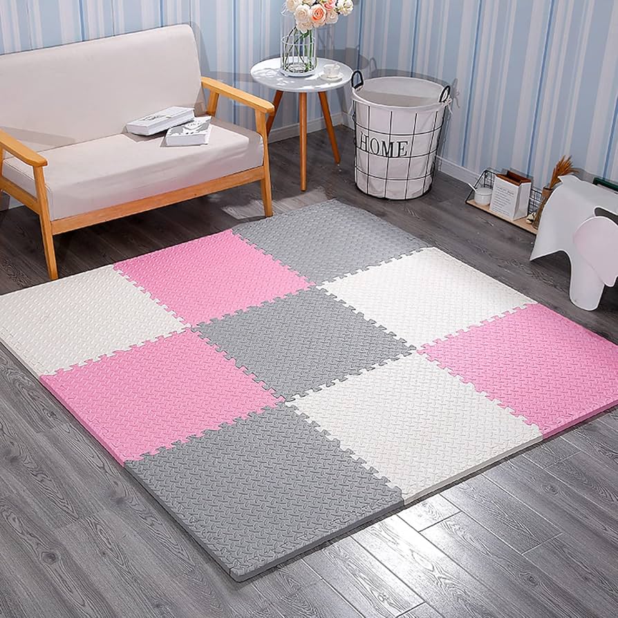 Amazon｜組み立て式 ジョイントマット カラフル おしゃれ ラグ マット