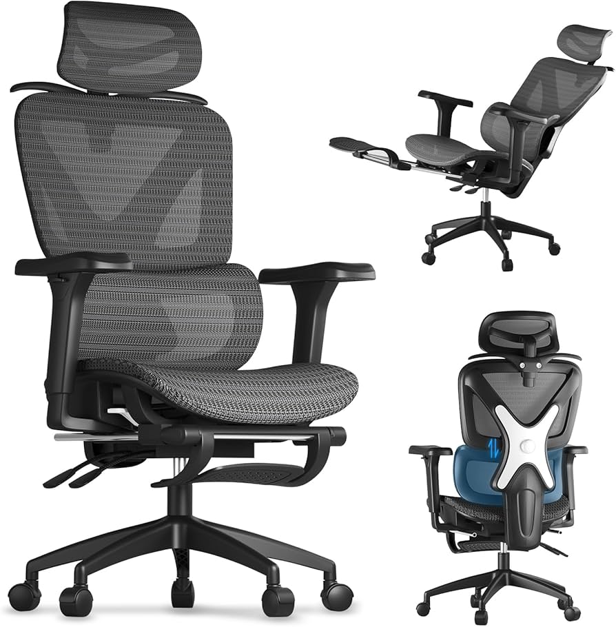 Amazon.co.jp: DEULUKO オフィスチェア メッシュ 人間工学 椅子 疲れ