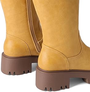 Amazon.com | DREAM PAIRS Knee High Boots, Comfortable Chunky