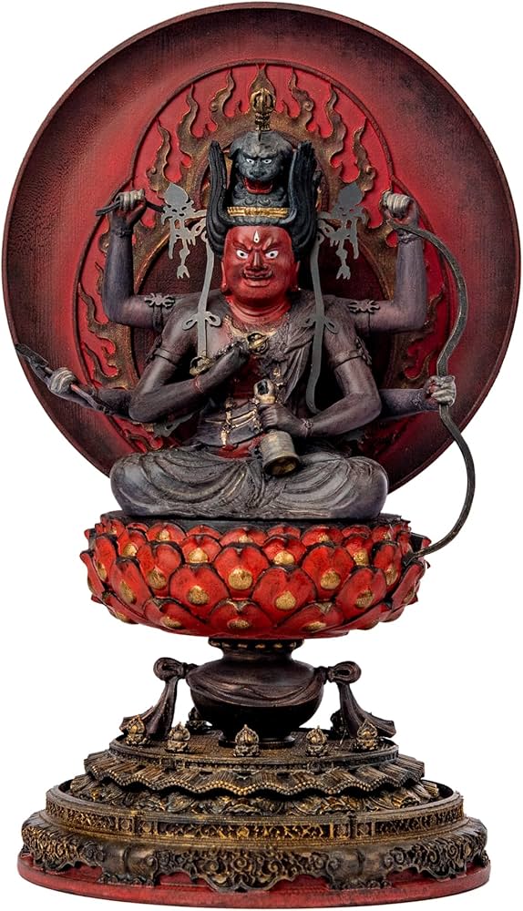 Amazon｜頼朝公の愛染明王（木製：桧/古美彩色） 高野山金剛三昧院