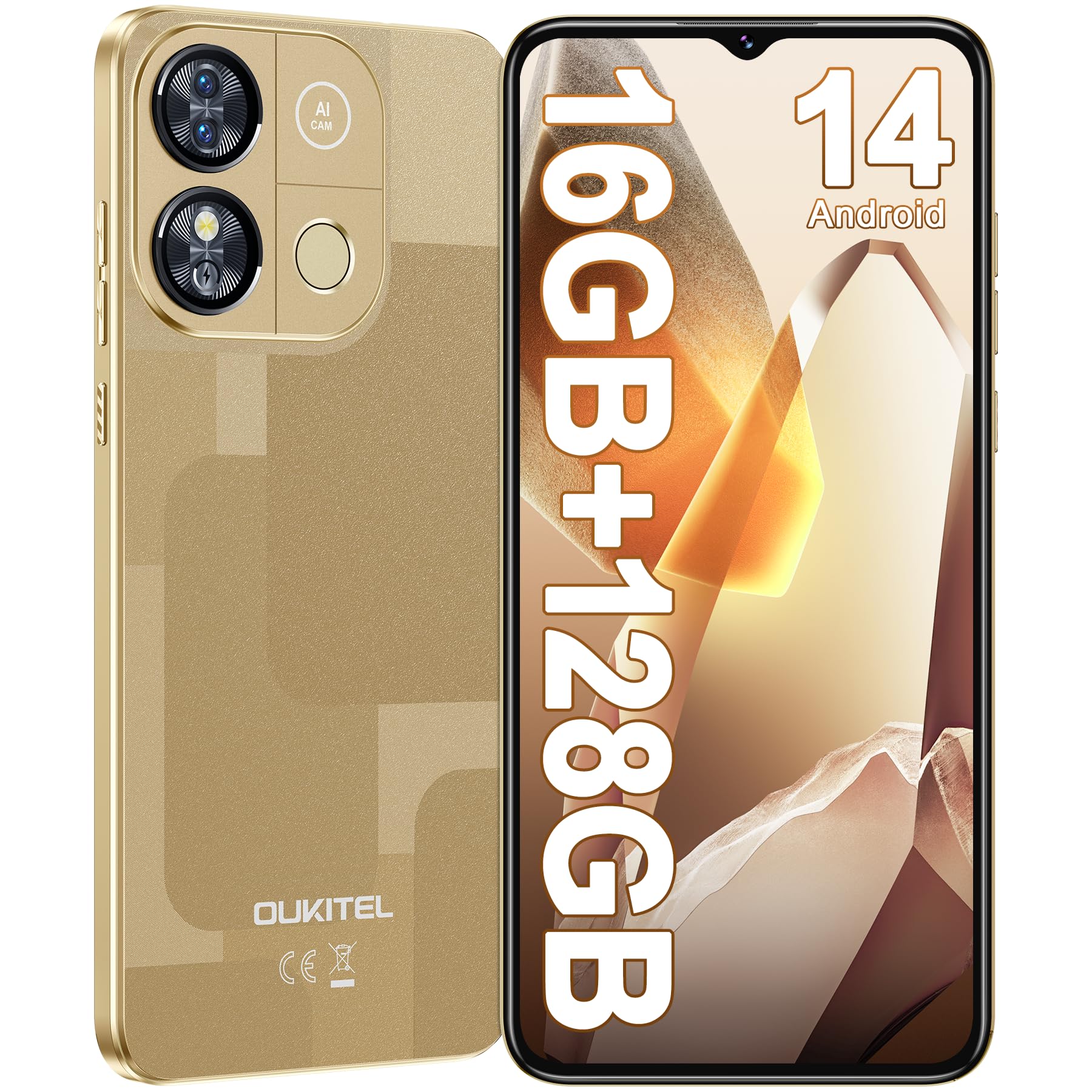 OUKITEL C57 PRO Unlocked Cell Phone Android 14 Phone Unlocked 16GB