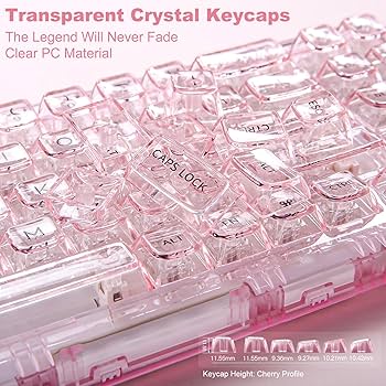 Amazon | YUNZII X71 メカニカルゲーミングキーボード 透明キー