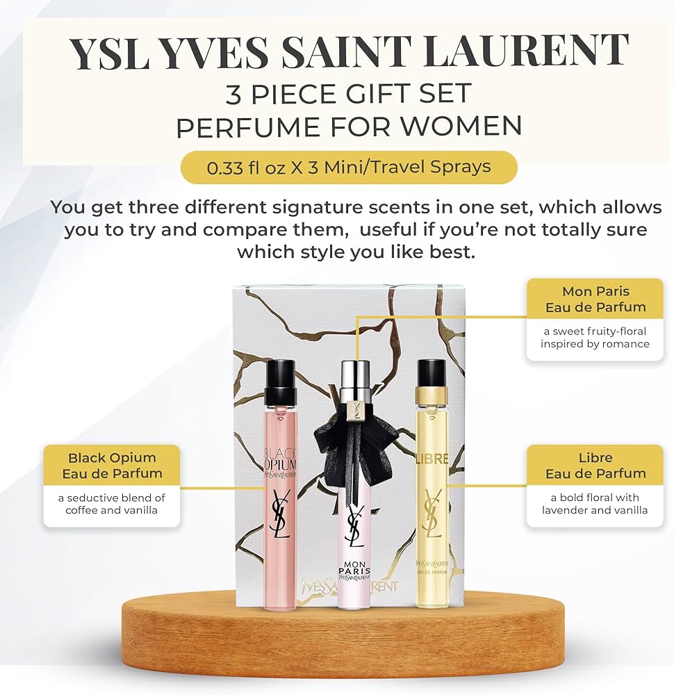 Amazon.com : YSL Trio Fragrance Set Collection Libre, Black Opium