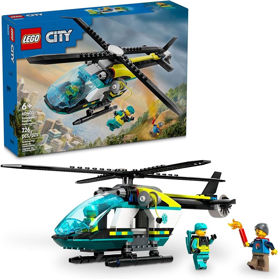 Amazon.co.jp: LEGO City 緊急救助ヘリコプター おもちゃ 飛行機プレイ