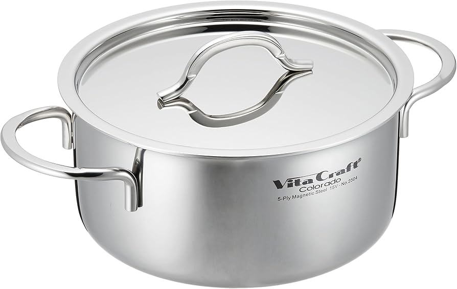 Amazon.co.jp: ビタクラフト 両手鍋 IH対応 ステンレス 蓋付 10年保証