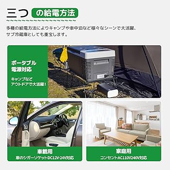 Amazon.co.jp: F40C4TMP 車載冷蔵庫 18L -22℃～10℃ 急速冷凍 25℃～55