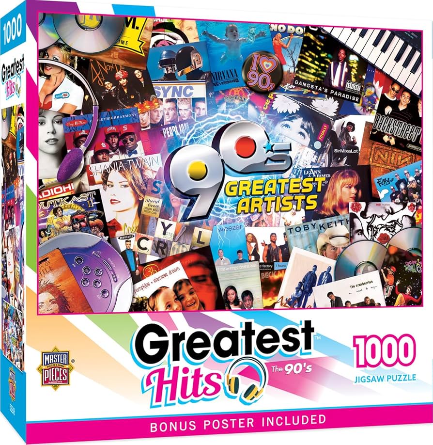 Amazon.com: MasterPieces Greatest Hits - 90's 1000pc Puzzle