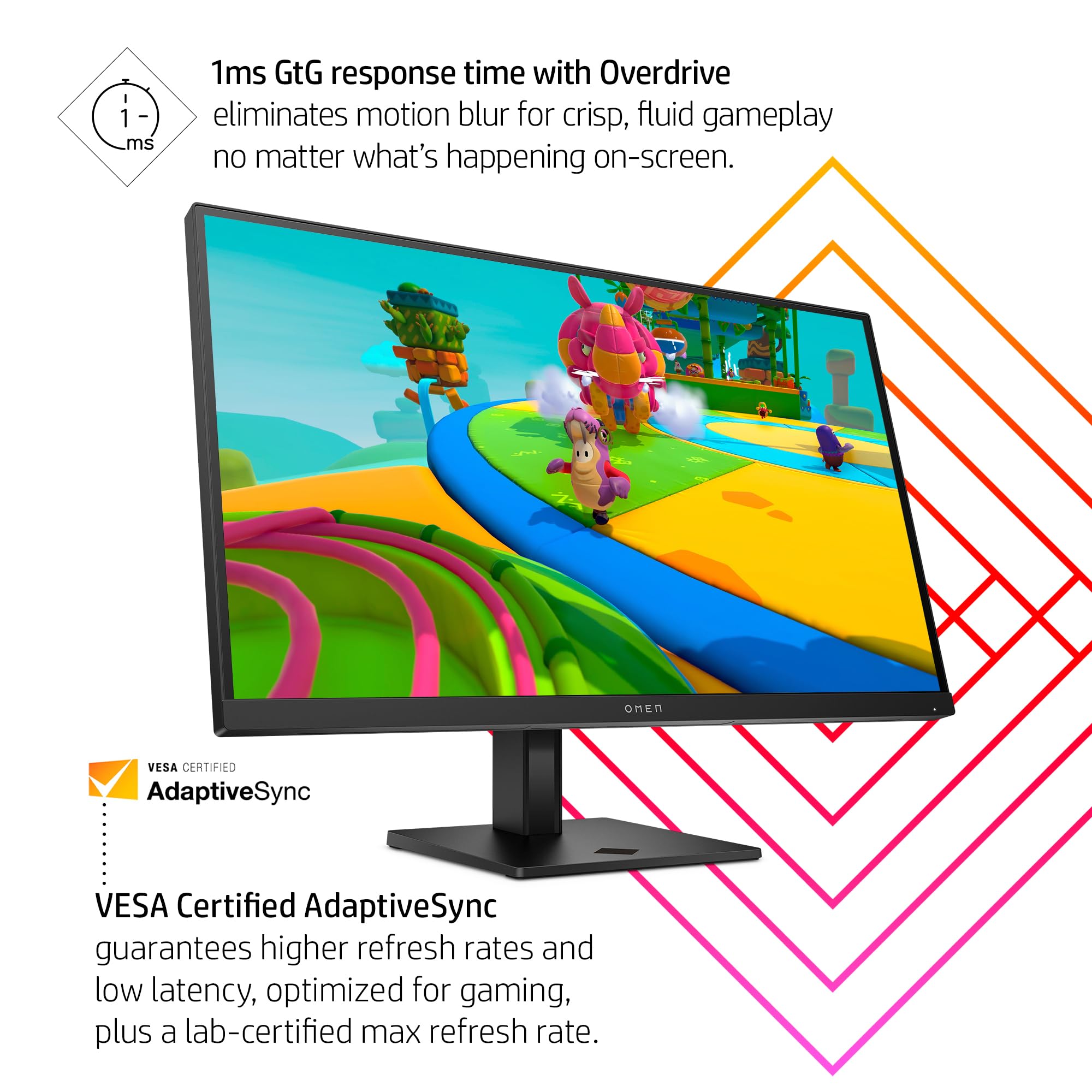 Amazon.co.jp: HP OMEN 27q QHD 165Hz Gaming Monitor, QHD Display