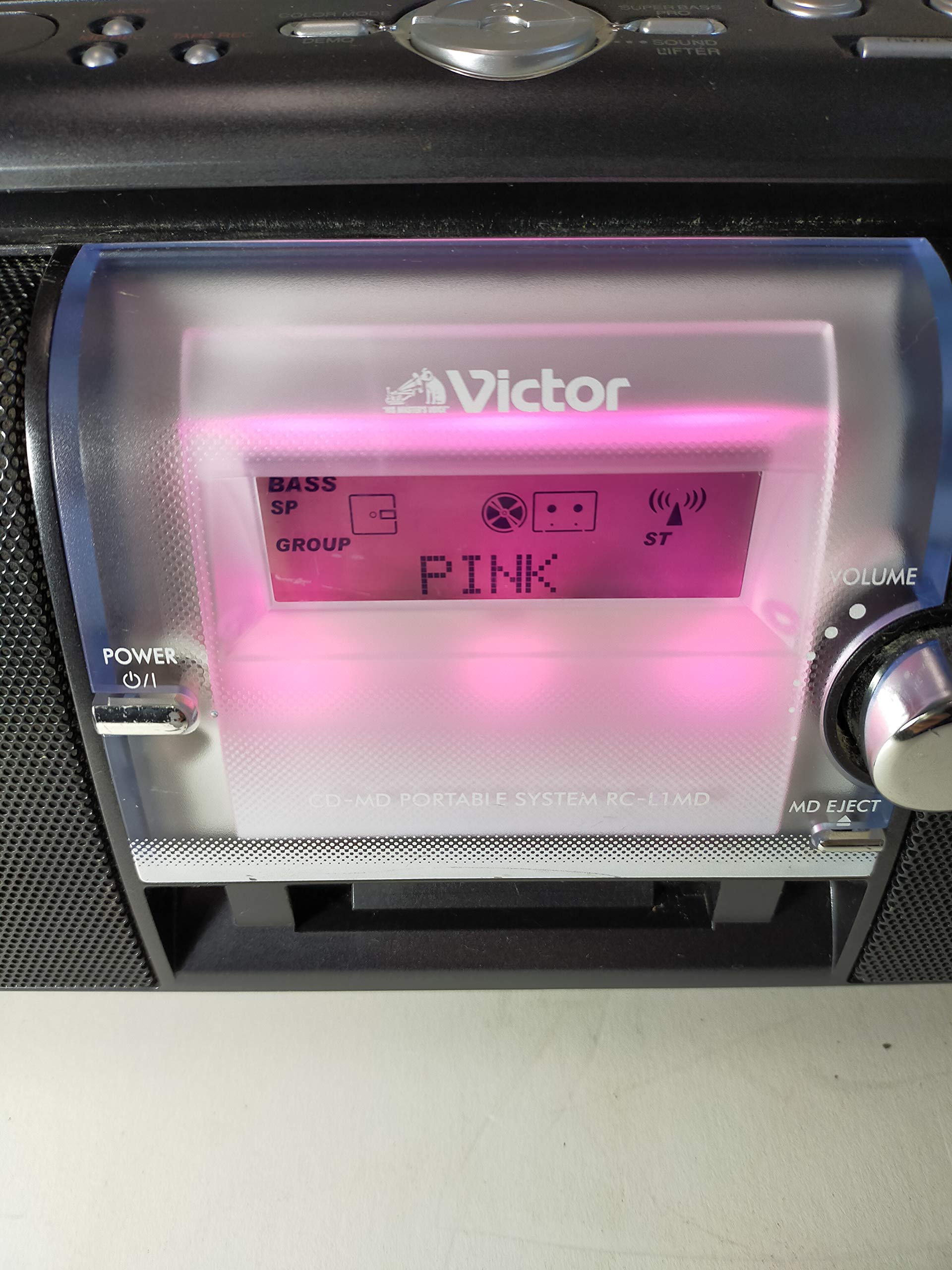 レア】VICTOR RC-L1MD-8 ブラック CD・MD・ラジカセ レア】VICTOR RC