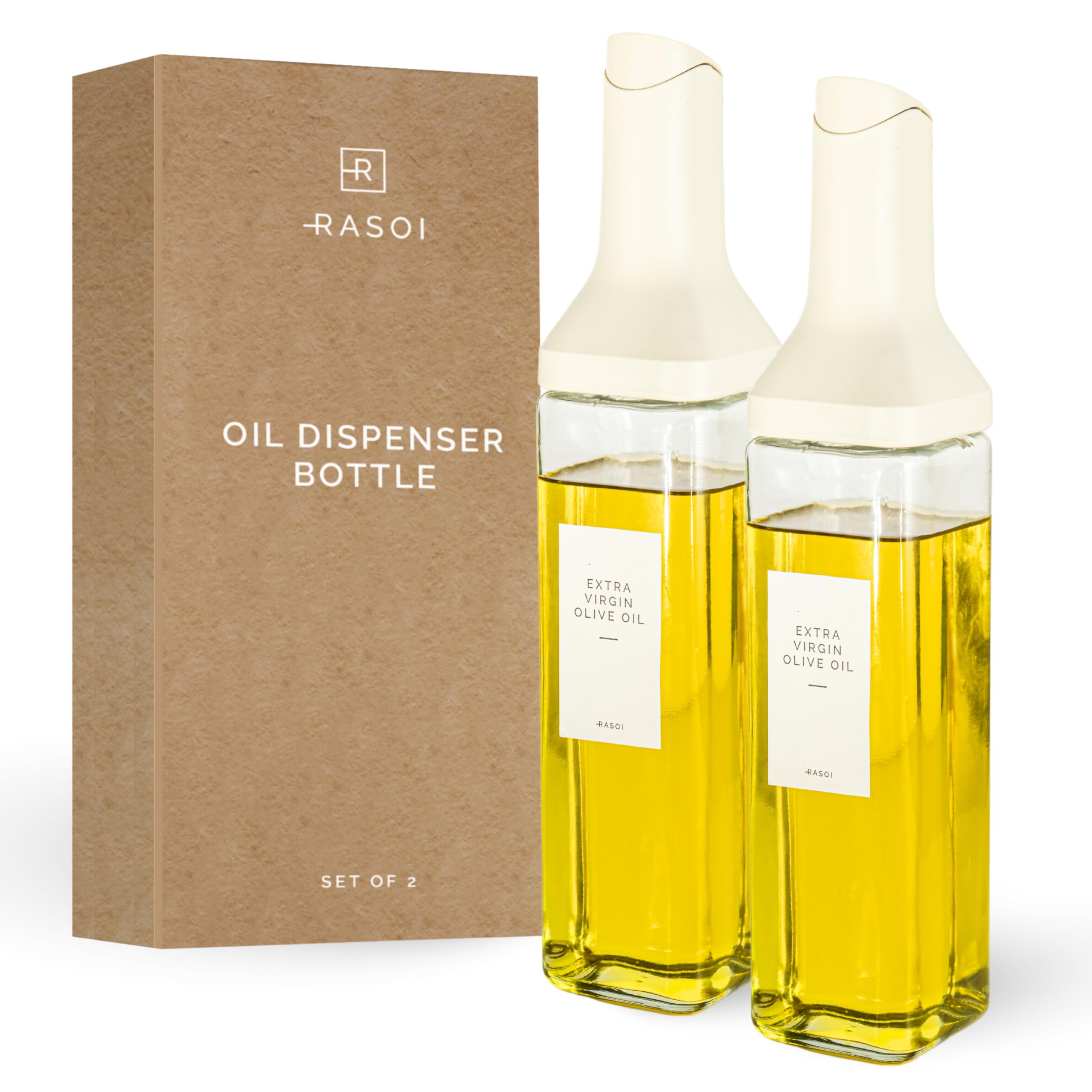 Amazon.com: RASOI Oil Dispenser Bottle – Set of 2 17oz/500ml Oil