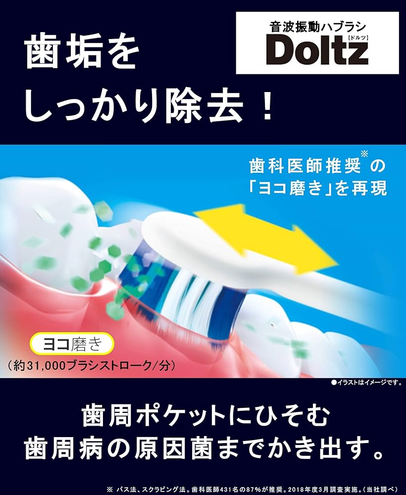 Amazon | パナソニック 電動歯ブラシ ドルツ 青 EW-DL36-A