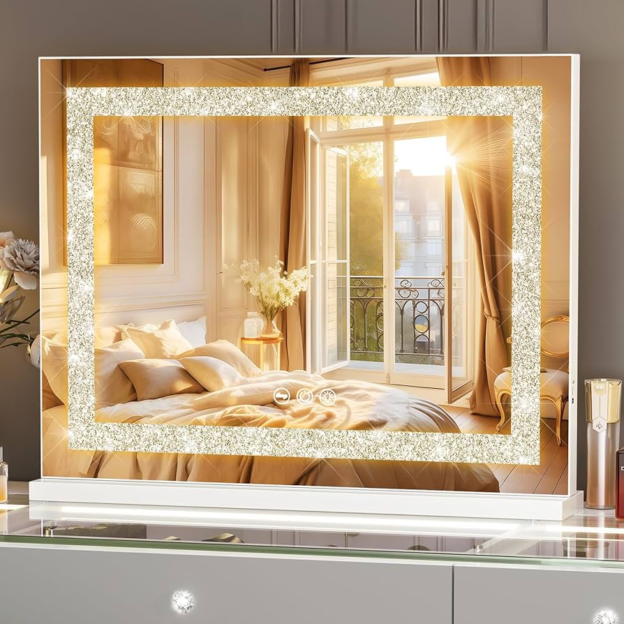 Amazon.co.jp: FENCHILIN 女優ミラー ハリウッドミラー メイク 鏡 卓上