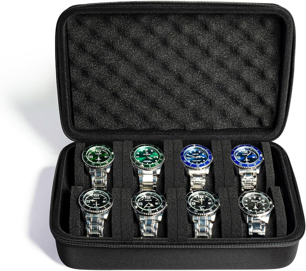Amazon.co.jp: AMZSAFE 8スロット腕時計ボックス ハードウォッチ