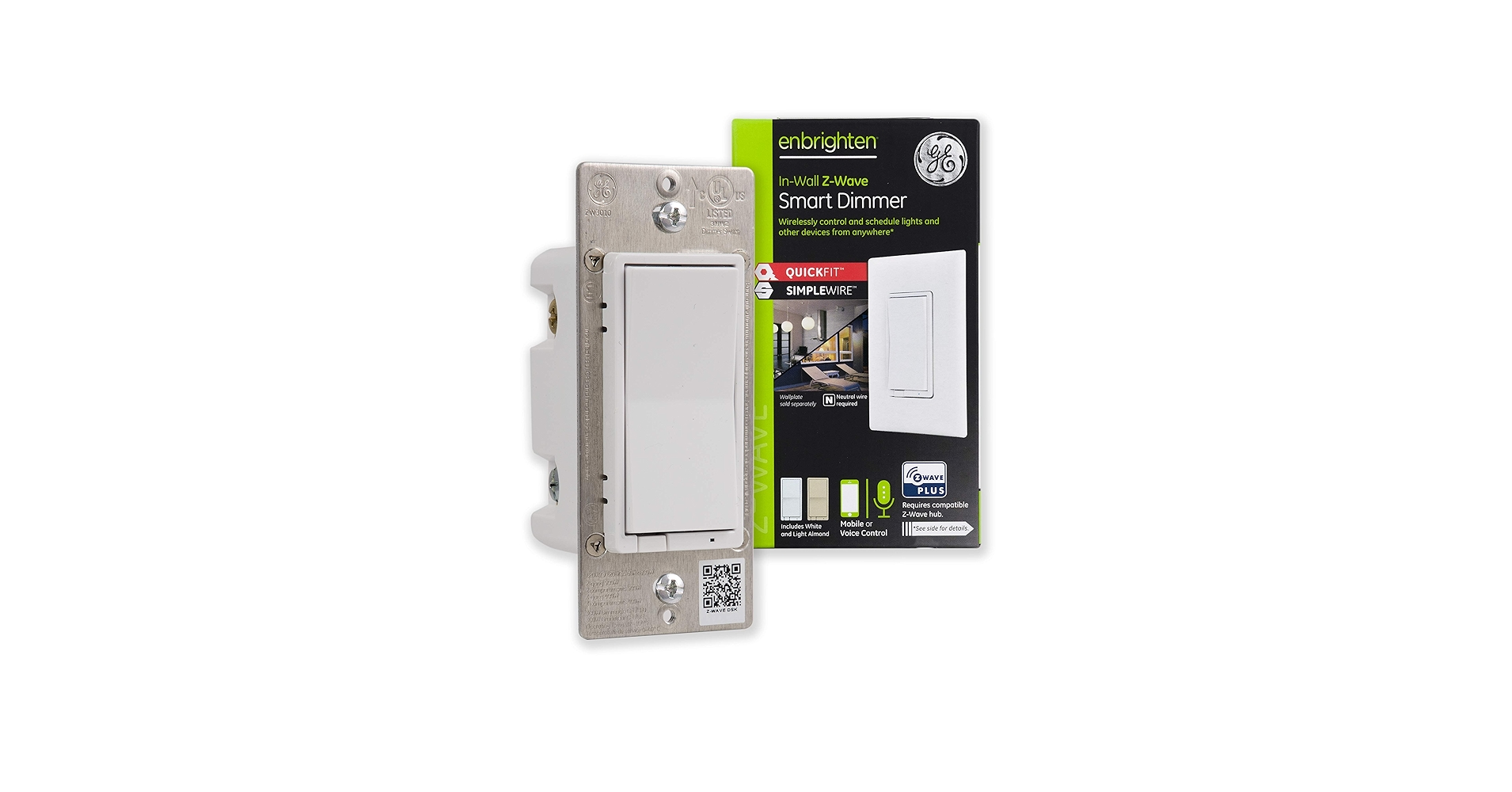 Enbrighten Z-Wave Light Dimmer with QuickFit & SimpleWire, 3-Way