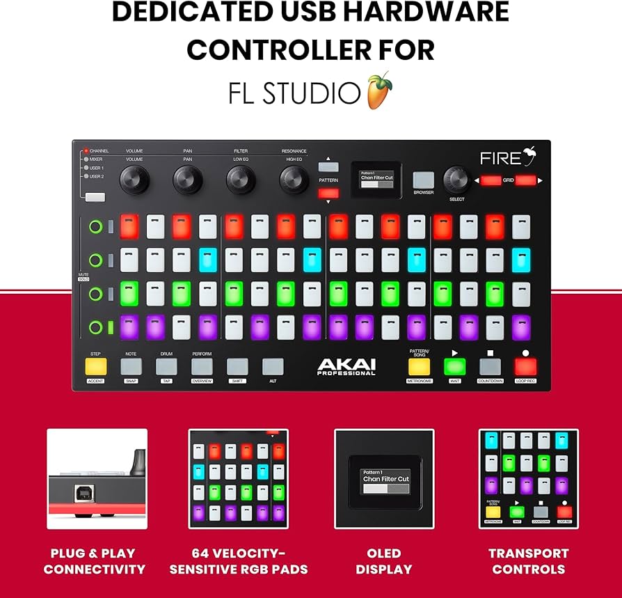 Amazon.co.jp: Akai Professional USB MIDIコントローラー FL Studio用