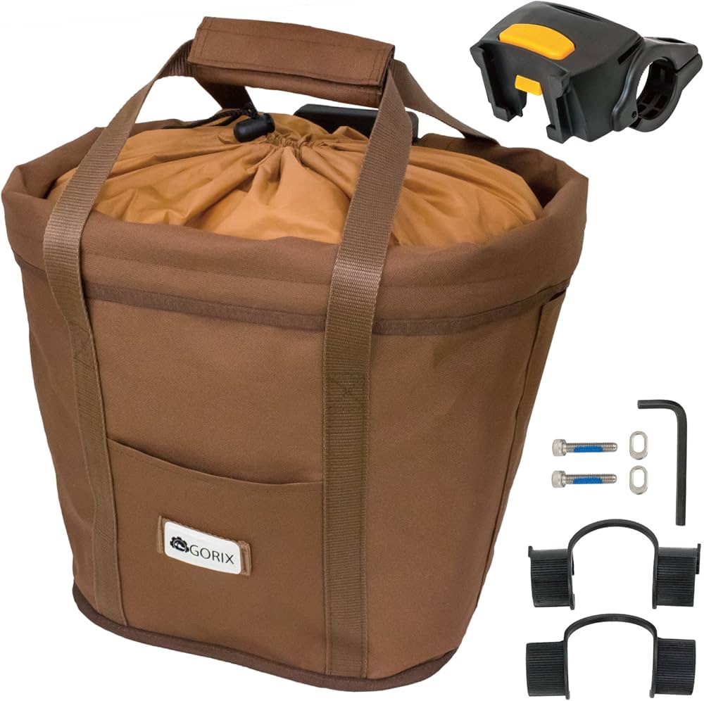 Amazon | GORIX(ゴリックス) フロントバッグ 自転車 前カゴ ワンタッチ