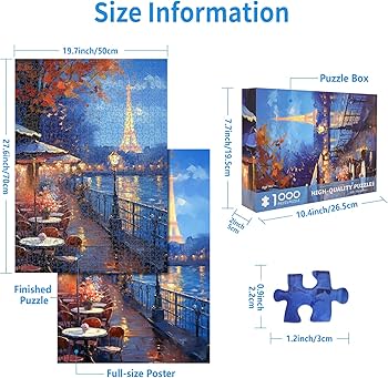 Amazon | CHengQiSM 1000ピース ジグソーパズル パリの夜 パズル 1000