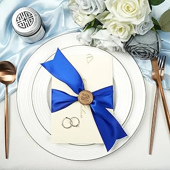 Amazon.com: DINDOSAL Royal Blue Double Face Satin Ribbon 2 Inch x