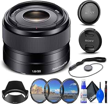Amazon.com: Sony E 35mm f/1.8 OSS Lens (SEL35F18) + Filter Kit +
