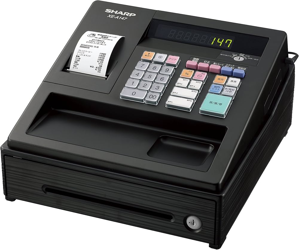 Amazon | シャープ 電子レジスタ 8部門 ブラック系 XE-A147-B
