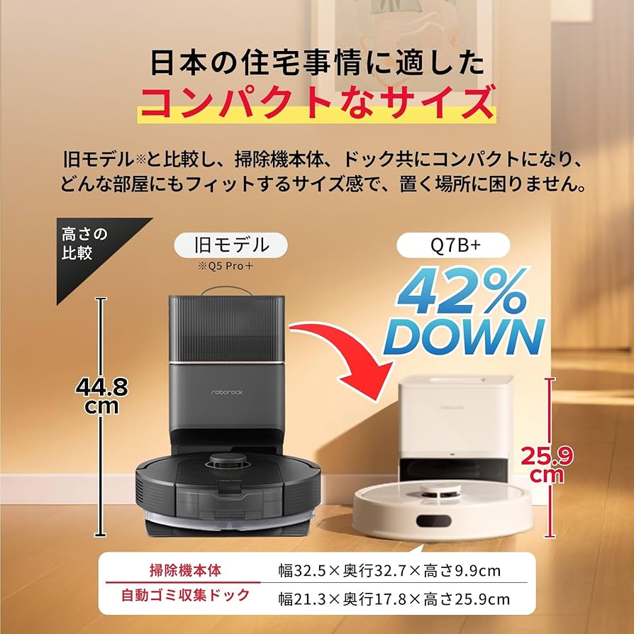 Amazon | 【2025年モデル】roborock Q7B+ ホワイト ロボロック