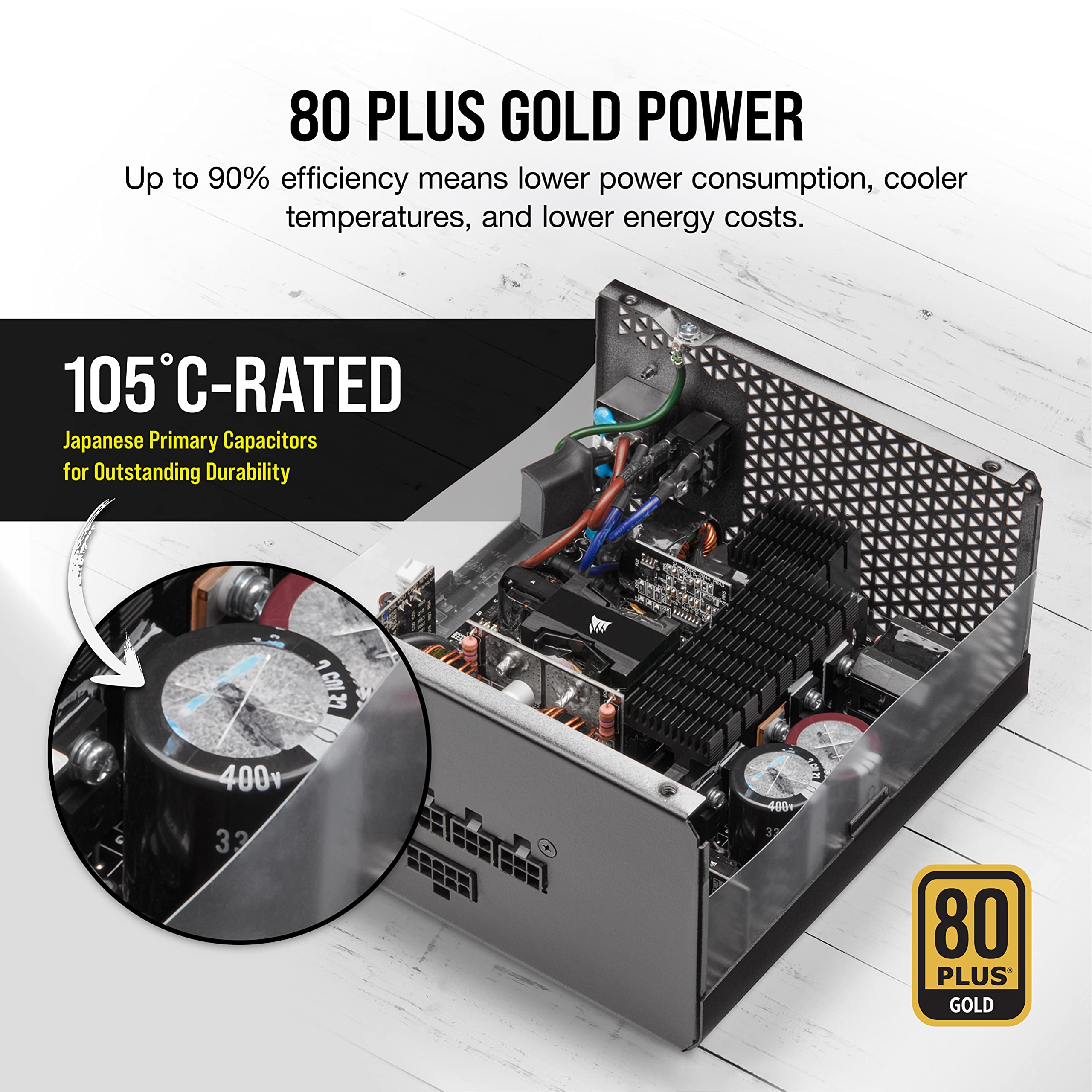 Amazon | Corsair RM850x PC電源ユニット 850W 80PLUS Gold認証 フル