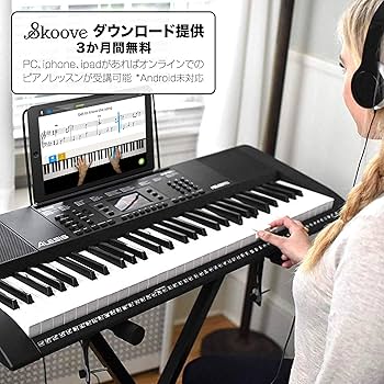 Amazon.co.jp: Alesis 電子キーボード 61鍵盤 ヘッドホン スタンド