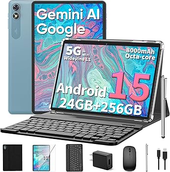 Amazon.com : 2026 10 Inch Tablet, Android 15 Tablet with Keyboard