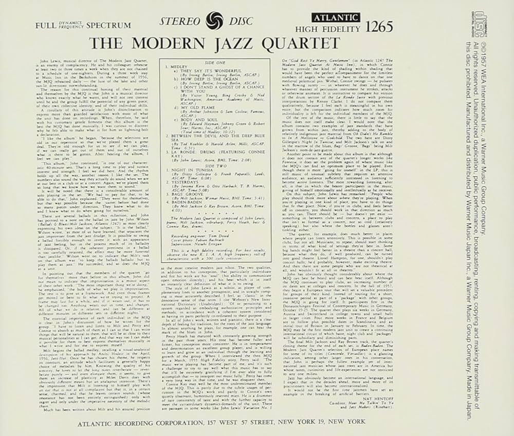 Amazon.co.jp: モダン・ジャズ・カルテット: ミュージック