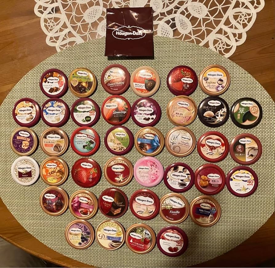 Amazon | ハーゲンダッツ缶バッジ フルコンプ40種類 | バッジ | おもちゃ