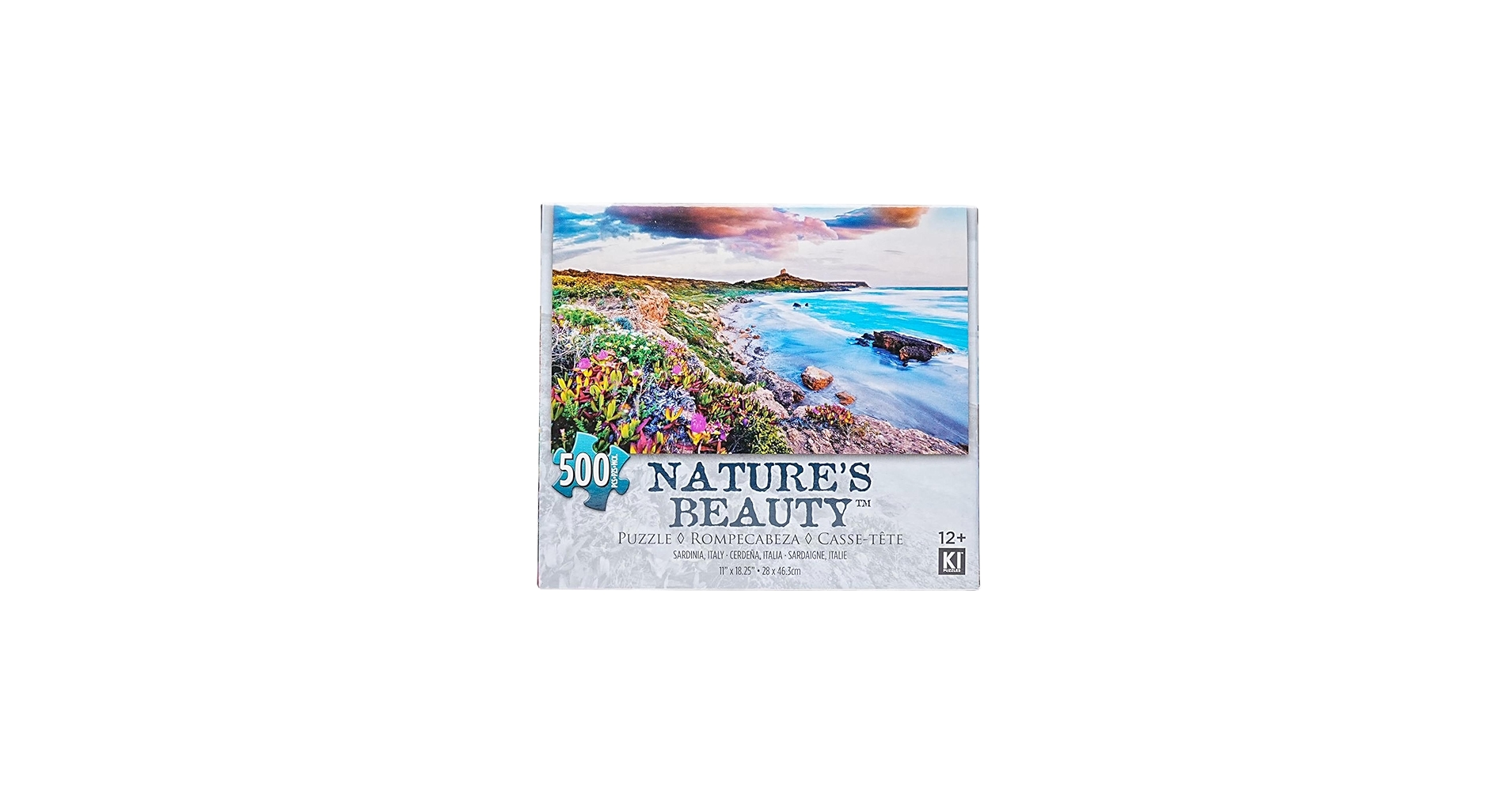 Amazon.com: Pink Sky Beach 500 Piece Natures Beauty Jigsaw Puzzle