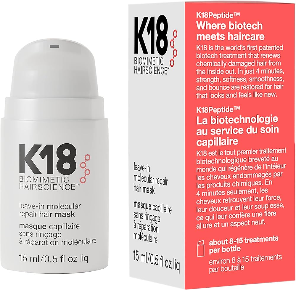 Amazon.com: K18 Leave-In Molecular Repair Hair Mask, Patented