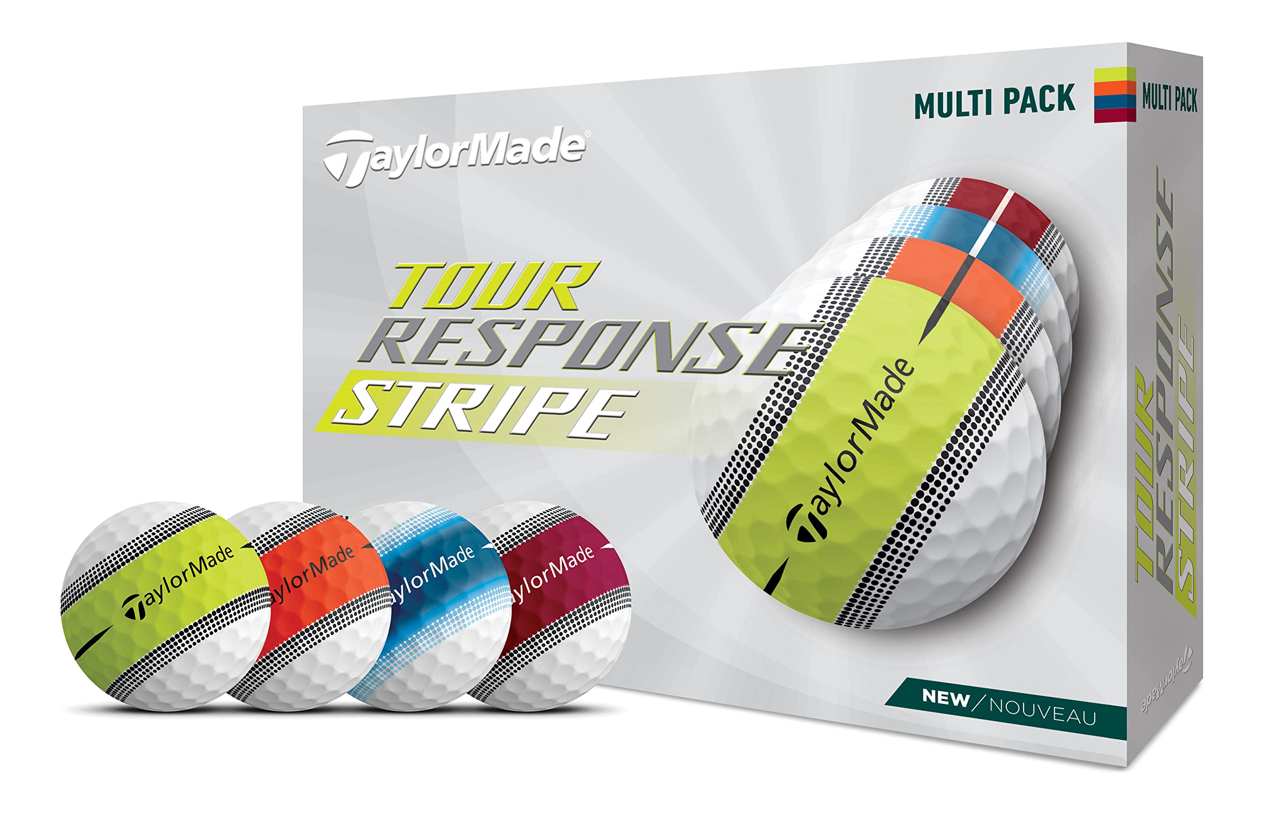 Taylormade Golf Tour Response Stripe Ball Multi Pack Dozen
