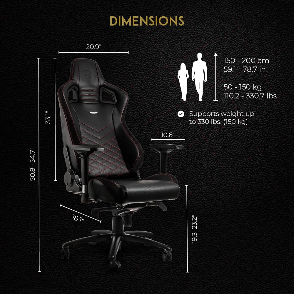 Amazon.co.jp: noblechairs Epic – ブラック/レッド – ゲームチェア