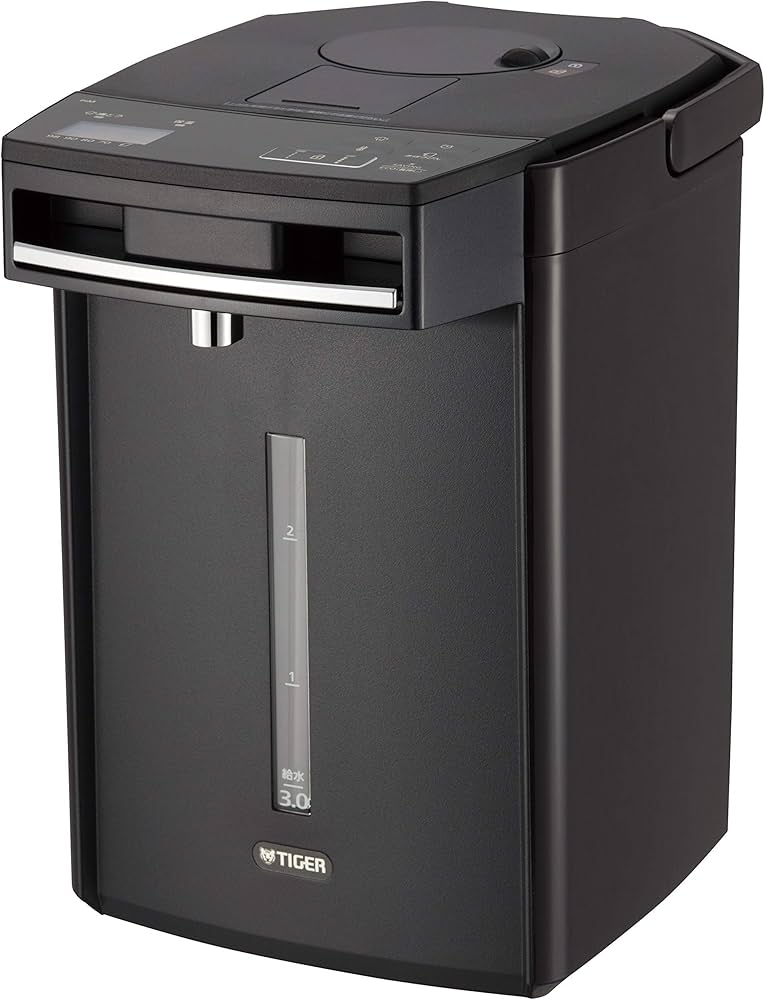 Amazon | タイガー魔法瓶(TIGER) 電気ポット ブラウン 3L 蒸気レス