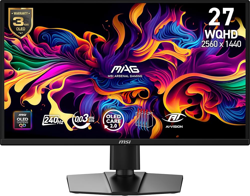 Amazon.com: msi MAG 272QP QD-OLED X24 27-inch 2560 x 1440 (QHD