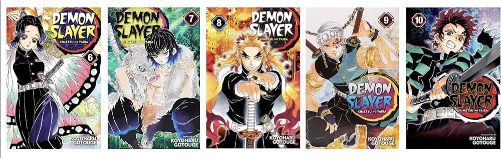 Demon Slayer Vol. 6,7,8,9,10 Bundle Set (5 Book Collection
