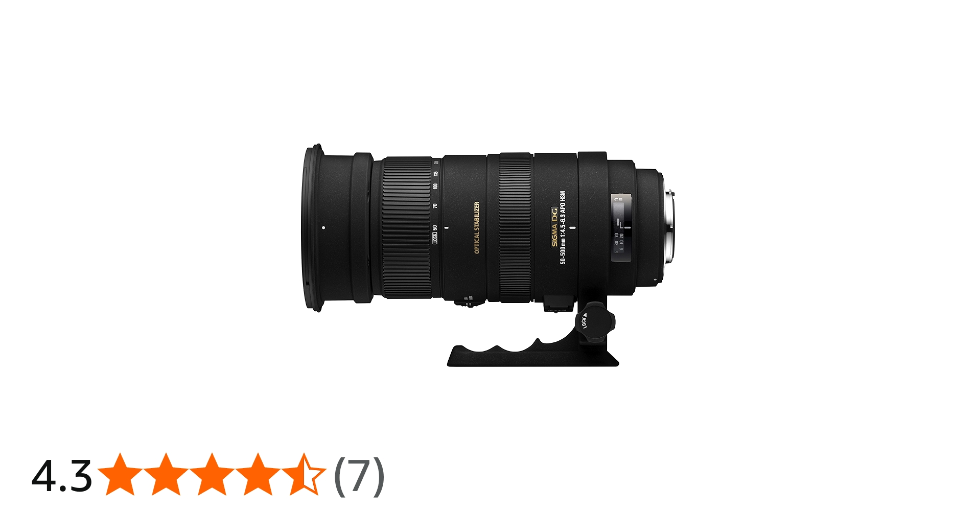 Sigma 50-500mm f/4.5-6.3 APO DG OS HSM SLD Ultra Telephoto Zoom