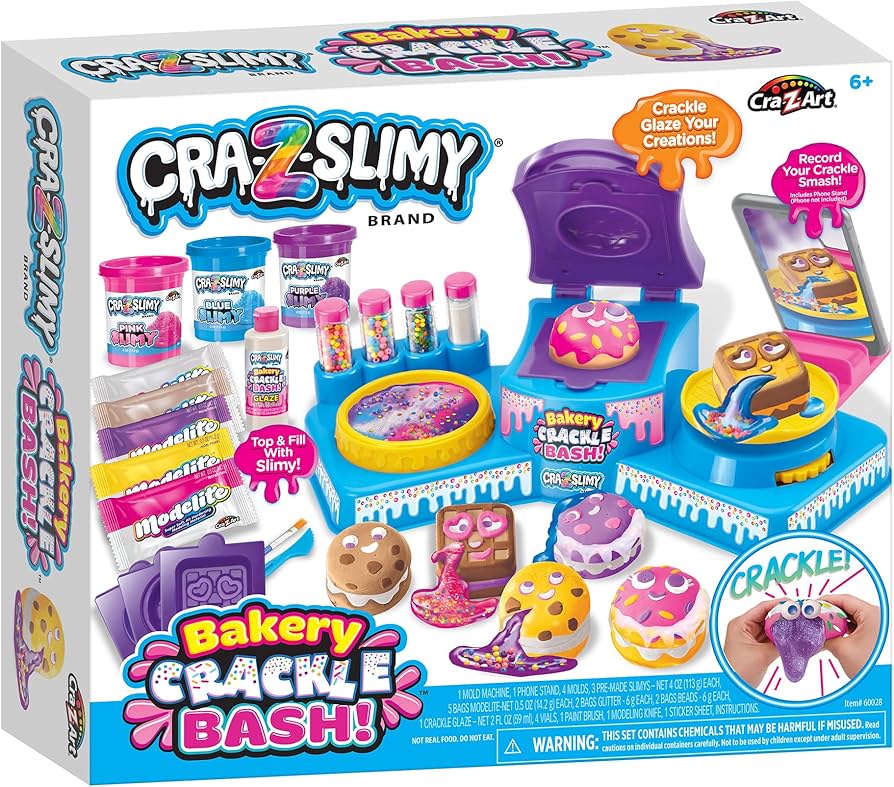 Amazon.com: Cra-Z-Slimy Bakery Crackle Bash, Clay Cracking, Slime