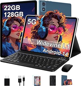 Amazon.com : 2026 Tablet 10 Inch Android 14 Tablets with Keyboard