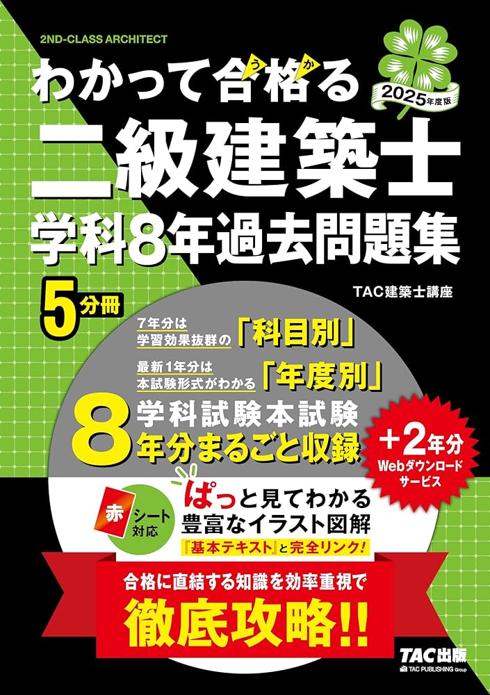 わかって合格（うか）る二級建築士 学科8年過去問題集 2025年度版