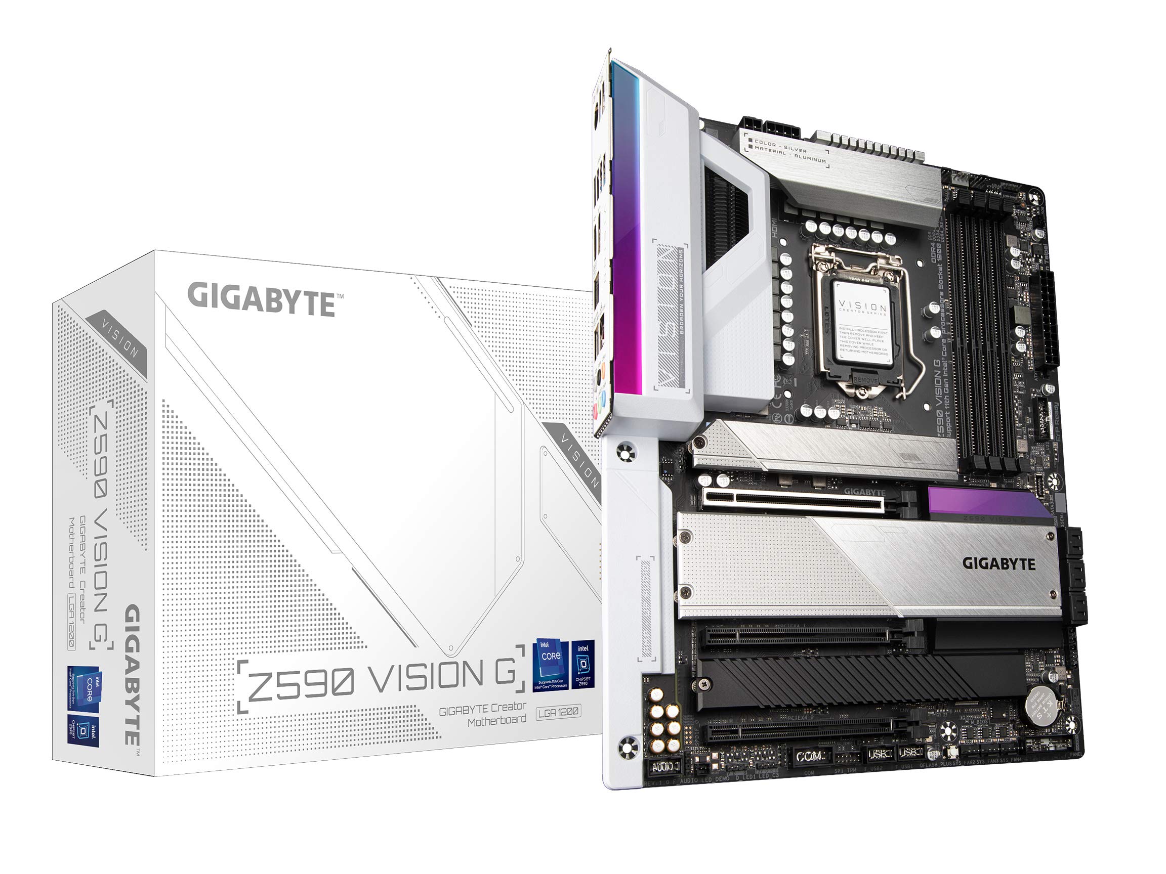 Amazon.com: GIGABYTE Z590 Vision G (LGA 1200/Intel Z590/ATX/3x M.2