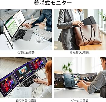 Amazon.co.jp: 【Dopesplay新型モデル】デュアルモニター 360°回転 14