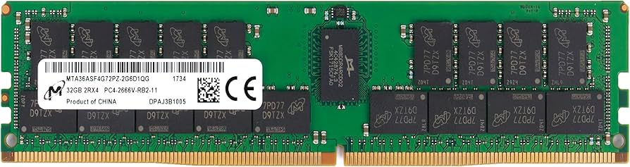 MICRON 32GB PC4-2666V-R Registered ECC 2RX4 Memory RDIMM
