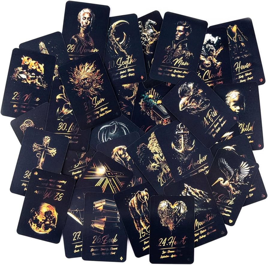 Amazon.co.jp: 初心者向けタロットカード、黒金タロットカード、占い