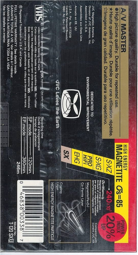 Amazon | 標準グレード120分ビデオテープ | JVCケンウッド | VHS