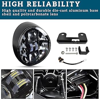 Amazon | VEISUTOR LEDヘッドライトアセンブリ ハーレーブレイクアウト